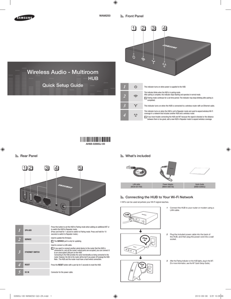 Samsung WAM250, WAM250/ZF Datasheet Samsung WAM250, WAM250/ZF Datasheet