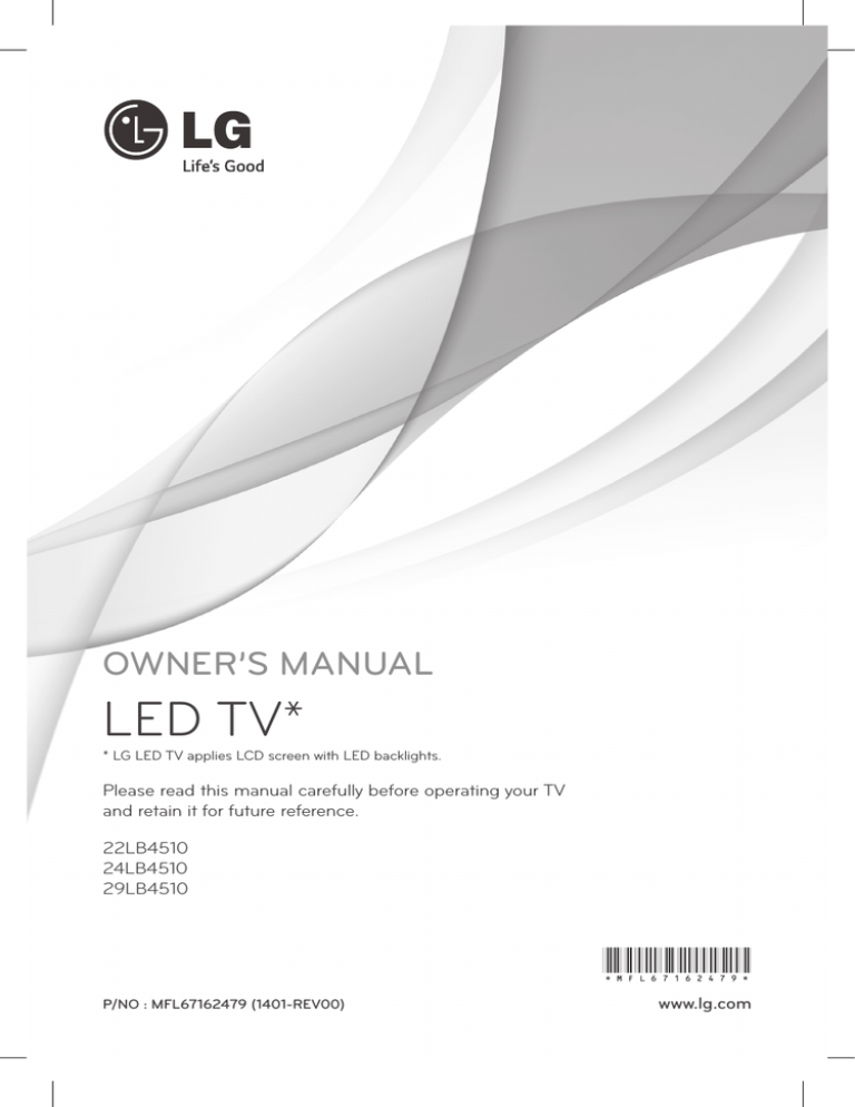 LG 22LB4510 Owner's manual LG 22LB4510 Owner's manual
