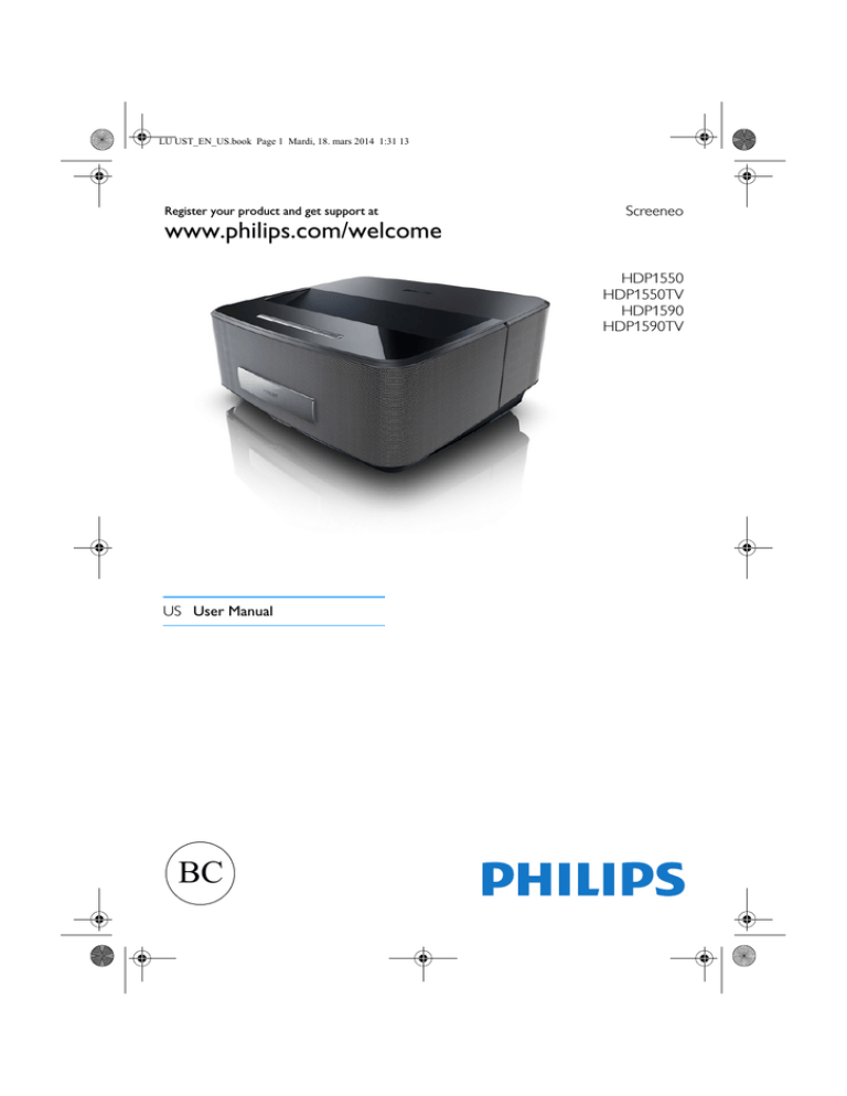 Philips HDP1550 User manual Philips HDP1550 User manual