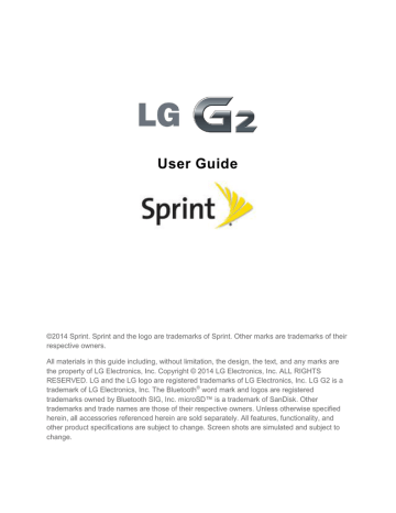 Sprint LG LS980 32GB 4G Black User guide | Manualzz Sprint LG LS980 32GB 4G Black User guide | Manualzz