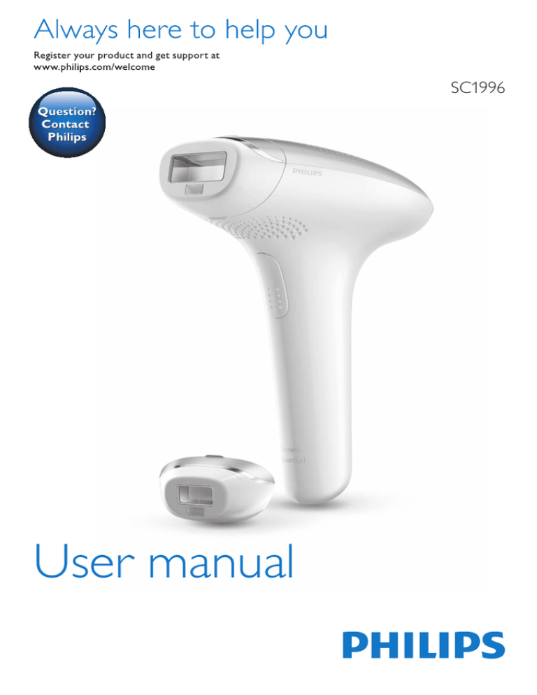 Philips SC1996 User manual Philips SC1996 User manual