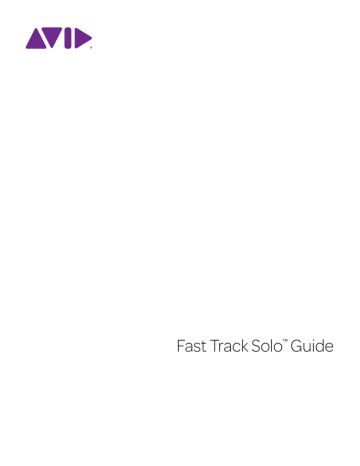 Avid Fast Track Solo with Pro Tools Express Specification | Manualzz Avid Fast Track Solo with Pro Tools Express Specification | Manualzz
