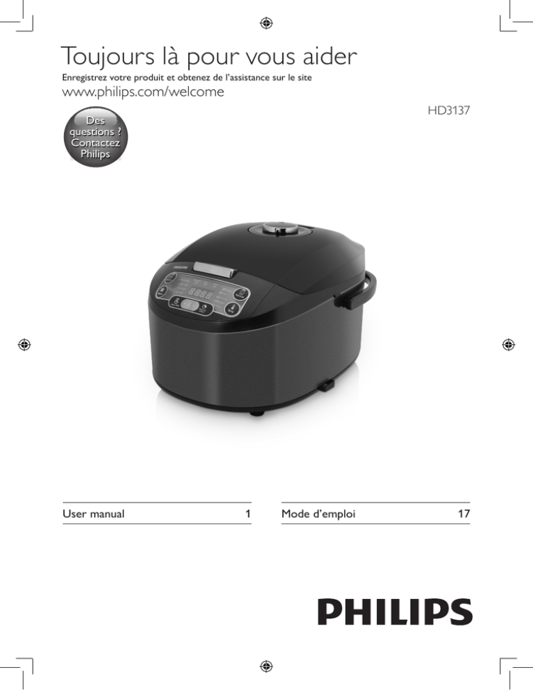 Philips HD3137 User manual Philips HD3137 User manual