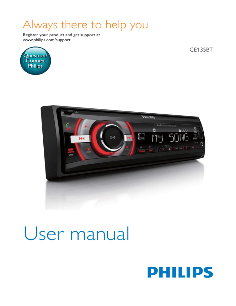 Philips CE135BT User manual Philips CE135BT User manual