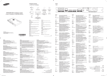 Samsung SBB-DA Installation guide Samsung SBB-DA Installation guide