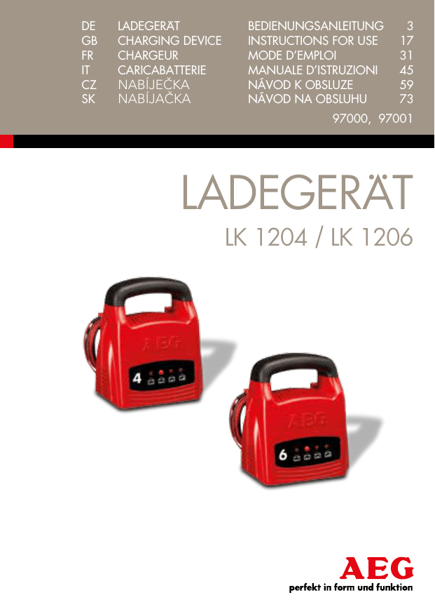 AEG LK 1206 Datasheet AEG LK 1206 Datasheet