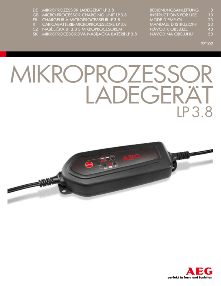 AEG LP 3.8 Datasheet AEG LP 3.8 Datasheet