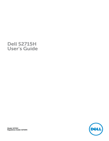 DELL S Series S2715H User`s guide | Manualzz