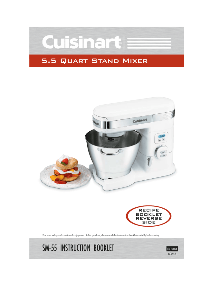 Cuisinart SM-55BK, SM-55, SM-55BC User manual Cuisinart SM-55BK, SM-55, SM-55BC User manual