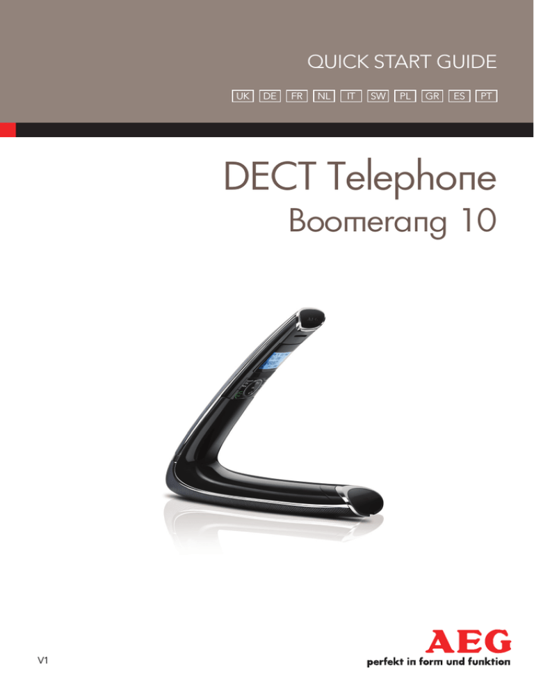 AEG Boomerang Installation guide AEG Boomerang Installation guide
