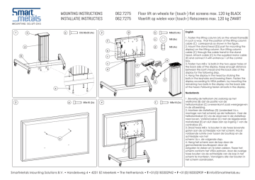 SmartMetals 062.7275 flat panel floorstand Manual | Manualzz