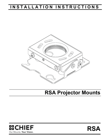 Chief RSA074, RSA077, RSA072, RSA073, RSA070, RSA071, RSA068, RSA069, RSA085, RSA088 Specification Chief RSA074, RSA077, RSA072, RSA073, RSA070, RSA071, RSA068, RSA069, RSA085, RSA088 Specification