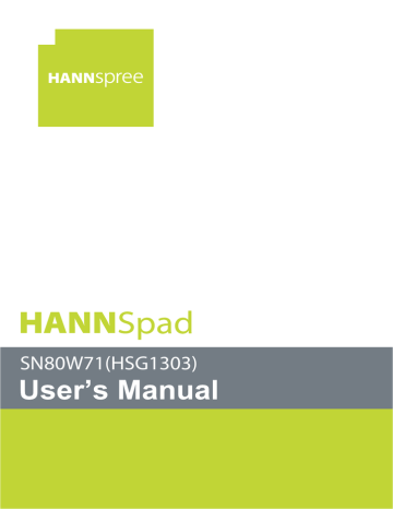 Hannspree HANNSpad SN80W71B 8GB 3G Black tablet Product information | Manualzz
