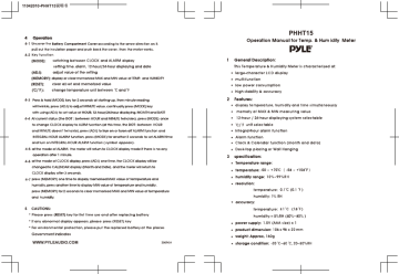 Pyle PHHT15 Manual | Manualzz