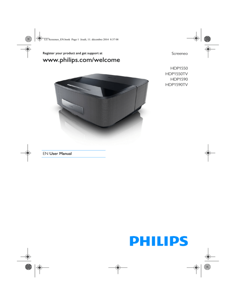 Philips HDP1590TV/10, HDP1590, HDP1590/10, HDP1550TV/EU, HDP1550/EU, HDP1590/UK, HDP1550TV/UK, HDP1590/INT, HDP1550/UK, HDP1590TV/UK User manual Philips HDP1590TV/10, HDP1590, HDP1590/10, HDP1550TV/EU, HDP1550/EU, HDP1590/UK, HDP1550TV/UK, HDP1590/INT, HDP1550/UK, HDP1590TV/UK User manual