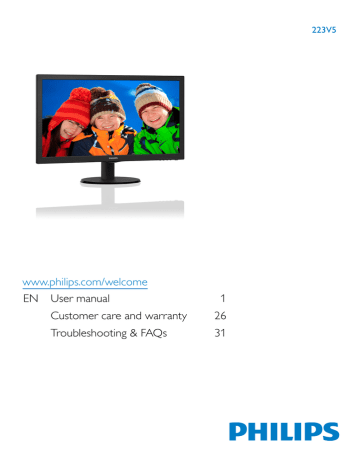 Philips 223V5LHSB2/00 User manual User manual | Manualzz Philips 223V5LHSB2/00 User manual User manual | Manualzz