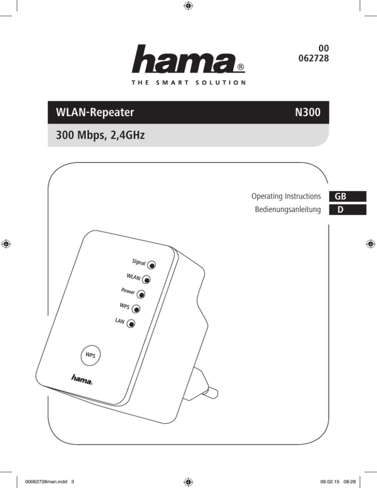 Hama N300 Operating instructions Hama N300 Operating instructions