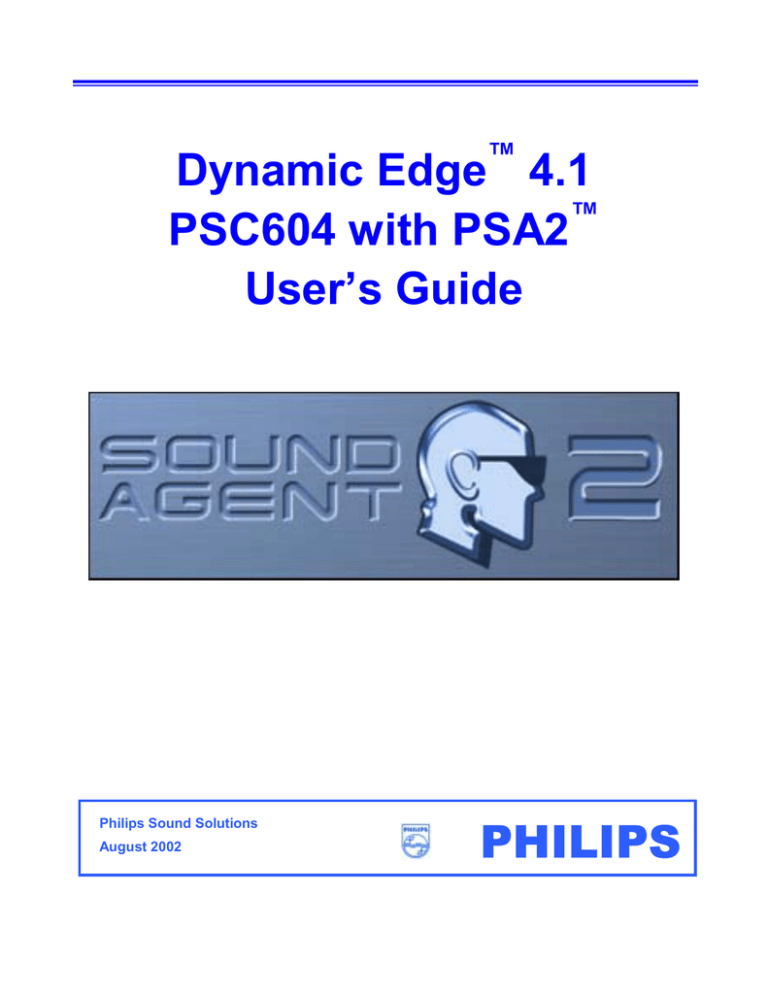 Philips PSC604 Datasheet Philips PSC604 Datasheet