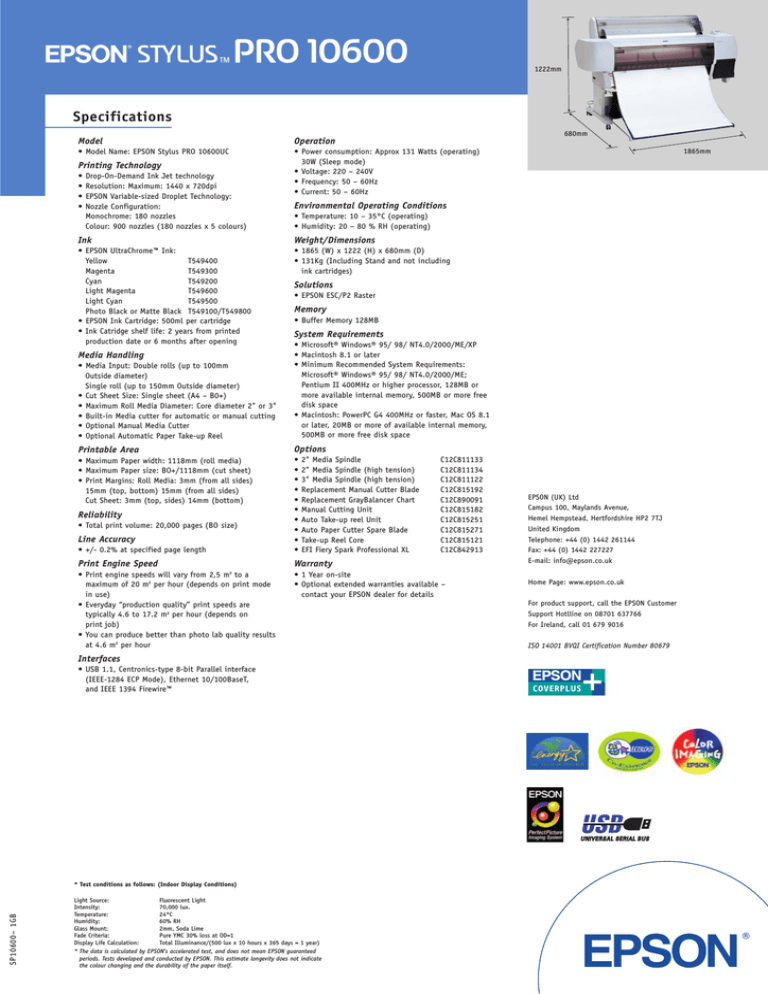Epson C11C499001, C11C499001BC, C11C499001GD Datasheet Epson C11C499001, C11C499001BC, C11C499001GD Datasheet