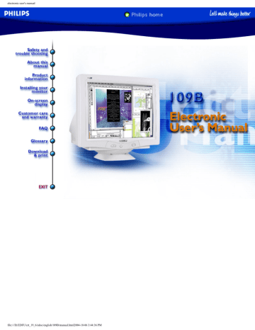 Philips 190B60/00, 109B60 Datasheet Philips 190B60/00, 109B60 Datasheet