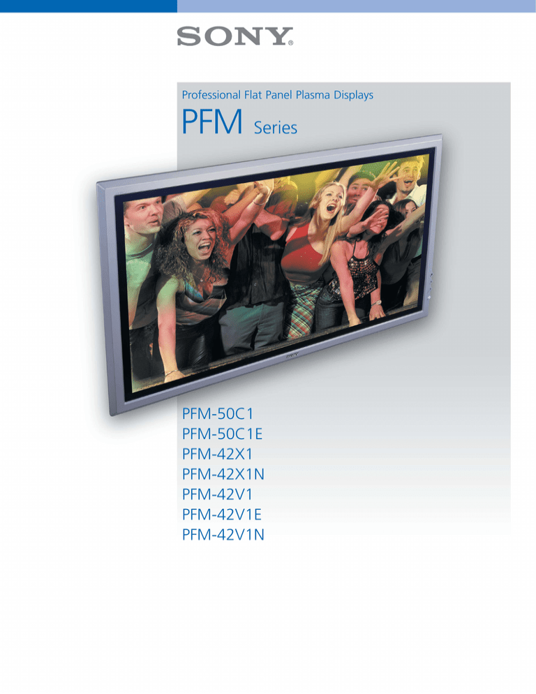 Sony PFM-42X1N Datasheet Sony PFM-42X1N Datasheet