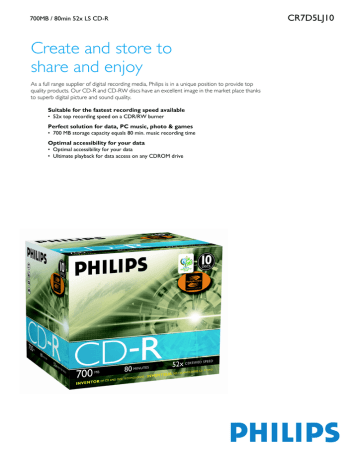 Philips CR7D5LJ10/00 Datasheet Philips CR7D5LJ10/00 Datasheet