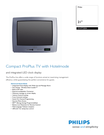 Philips 21HT3304/01, 21HT3304 Datasheet Philips 21HT3304/01, 21HT3304 Datasheet
