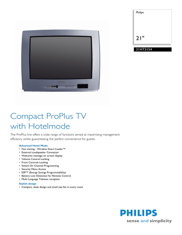 Philips 21HT3154/01, 21HT3154 Datasheet Philips 21HT3154/01, 21HT3154 Datasheet