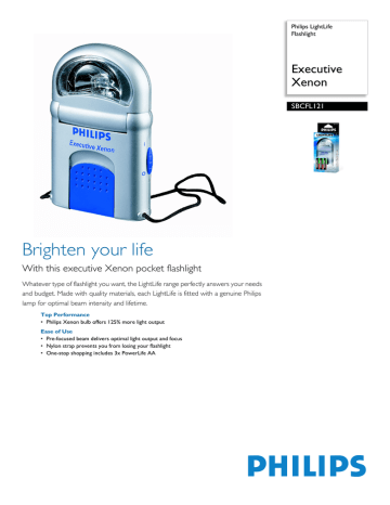 Philips SBCFL121 Datasheet Philips SBCFL121 Datasheet