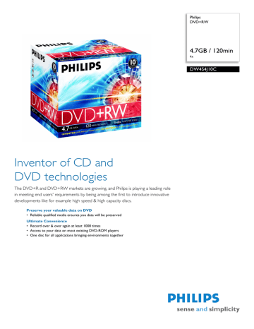 Philips DW4S4J10C/10, 908210004594 Datasheet Philips DW4S4J10C/10, 908210004594 Datasheet