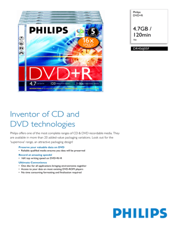 Philips DR4S6J05F/00 Datasheet Philips DR4S6J05F/00 Datasheet