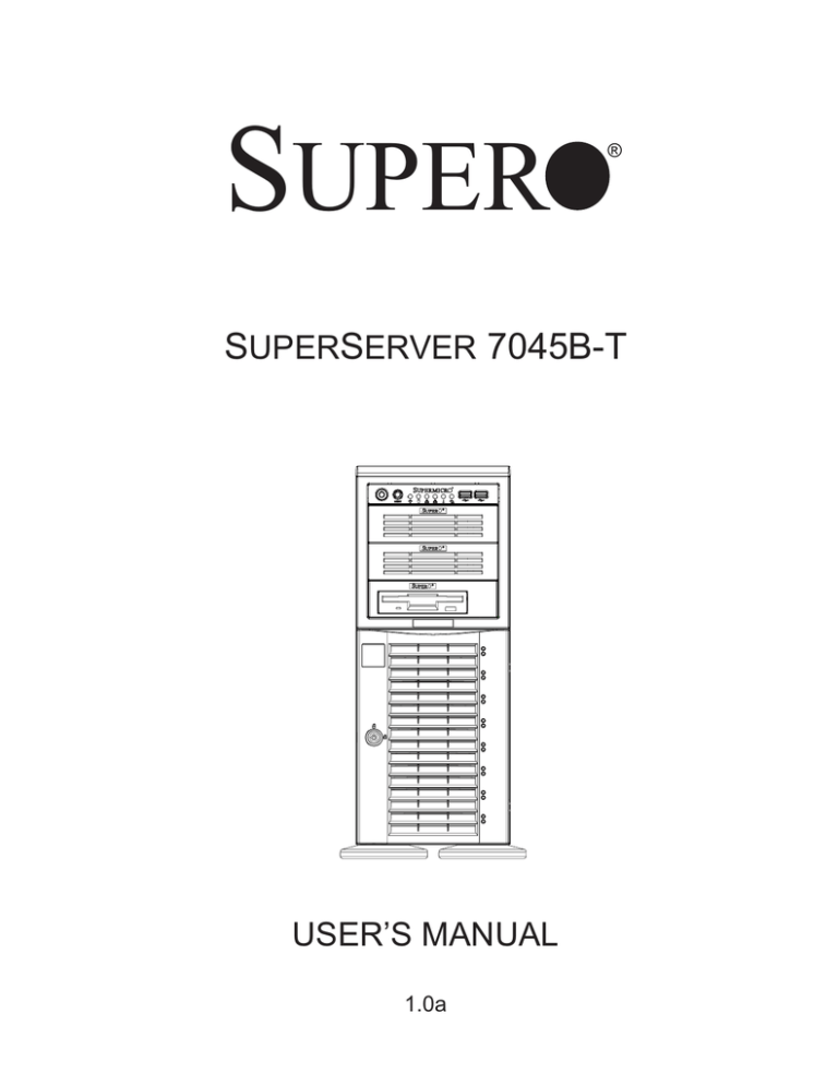 Supermicro SYS-7045B-TB, SYS-7045B-T Datasheet Supermicro SYS-7045B-TB, SYS-7045B-T Datasheet