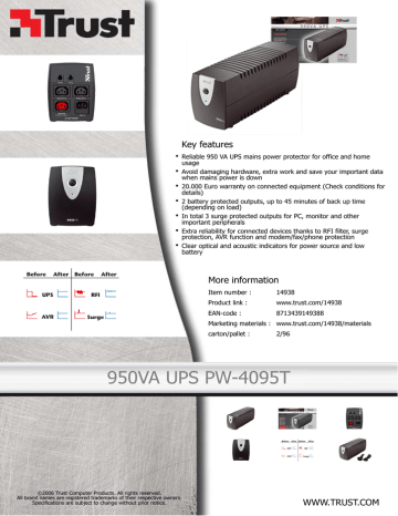 Trust 14938 Datasheet Trust 14938 Datasheet