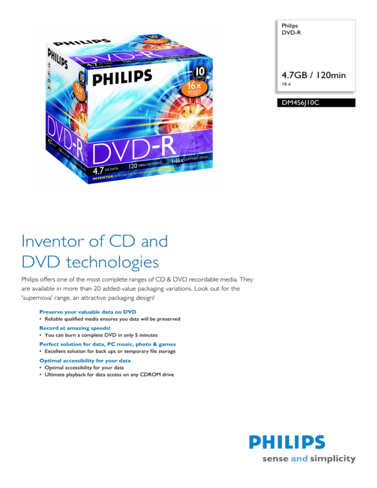 Philips 908210004559 Datasheet Philips 908210004559 Datasheet