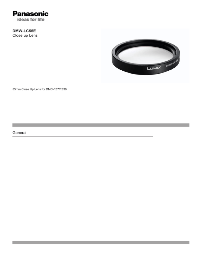 Panasonic DMW-LC55E Datasheet Panasonic DMW-LC55E Datasheet