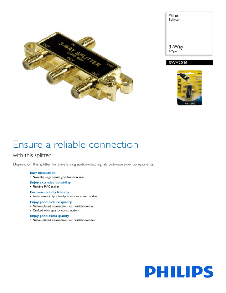 Philips SWV2016/93 Datasheet Philips SWV2016/93 Datasheet