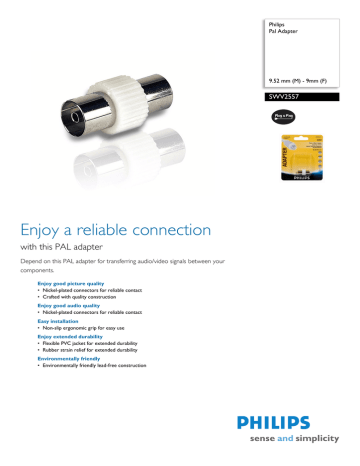 Philips SWV2557/10 User manual Philips SWV2557/10 User manual