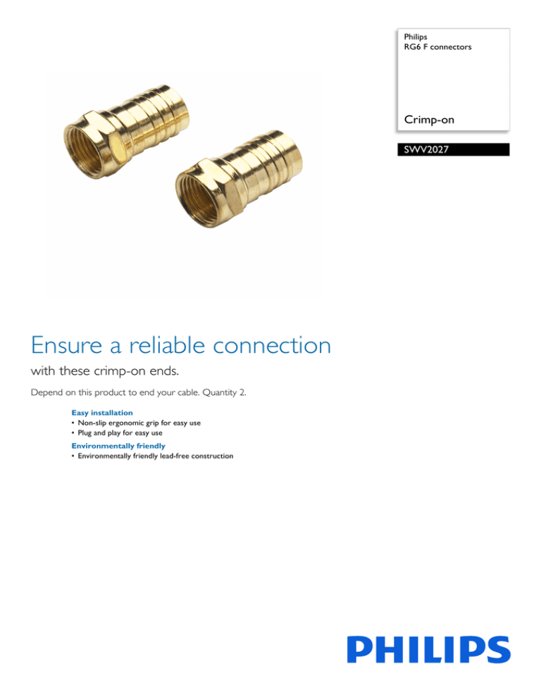 Philips SWV2027/17 Datasheet Philips SWV2027/17 Datasheet