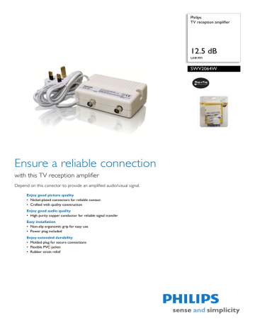 Philips SWV2064W/05 Datasheet Philips SWV2064W/05 Datasheet