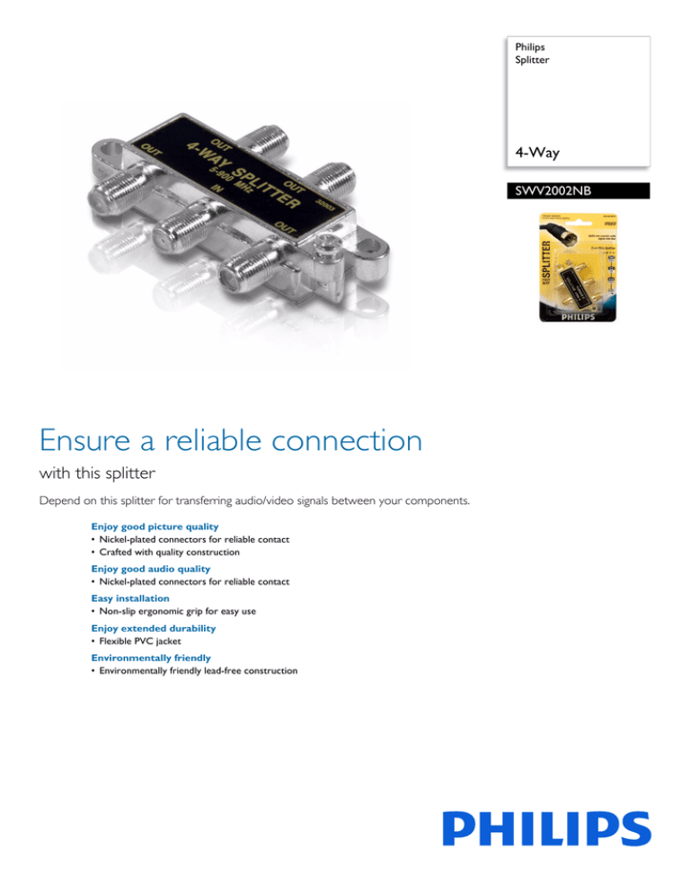 Philips SWV2002NB/97 Datasheet Philips SWV2002NB/97 Datasheet