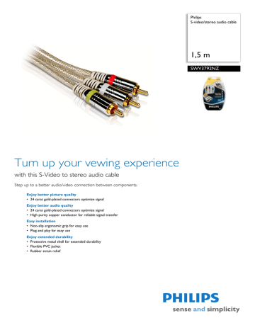 Philips SWV3792NZ/97 Datasheet Philips SWV3792NZ/97 Datasheet