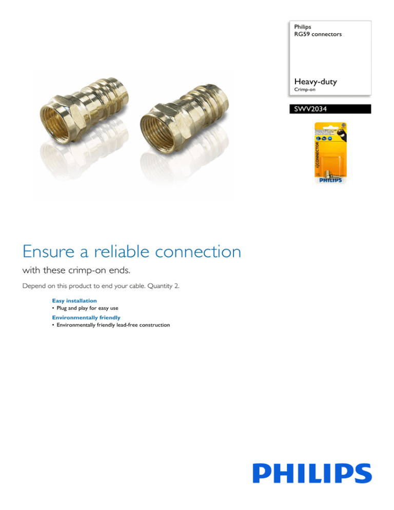 Philips SWV2034/17 Datasheet Philips SWV2034/17 Datasheet