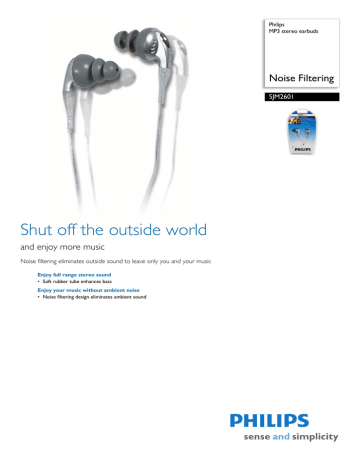 Philips SJM2601/10 User manual Philips SJM2601/10 User manual