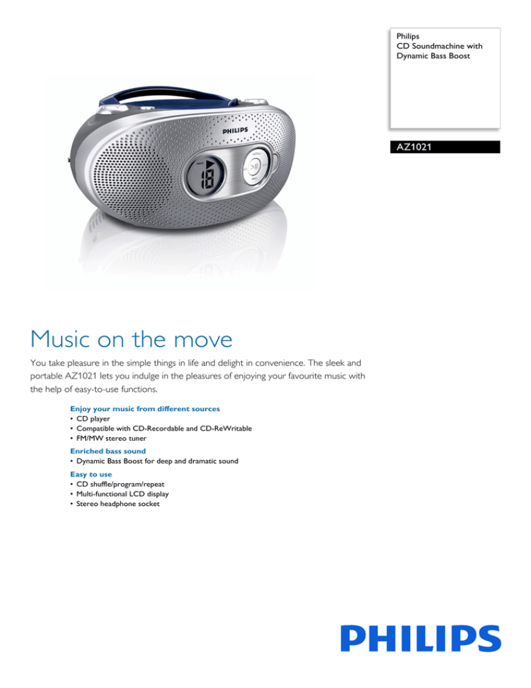 Philips AZ1021/05 Datasheet Philips AZ1021/05 Datasheet
