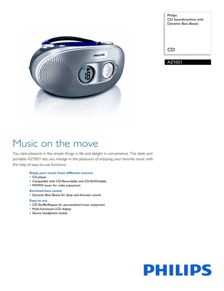 Philips AZ1021/12 Datasheet Philips AZ1021/12 Datasheet