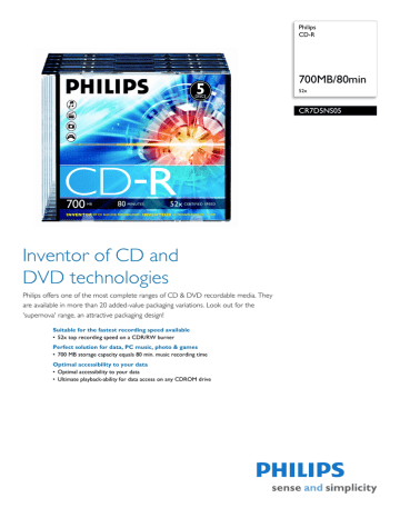 Philips CR7D5NS05/17 Datasheet Philips CR7D5NS05/17 Datasheet
