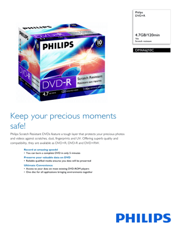 Philips DM4A6J10C/00 Datasheet Philips DM4A6J10C/00 Datasheet