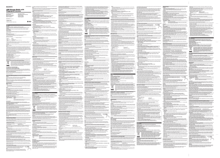 Sony USM512FL Datasheet Sony USM512FL Datasheet
