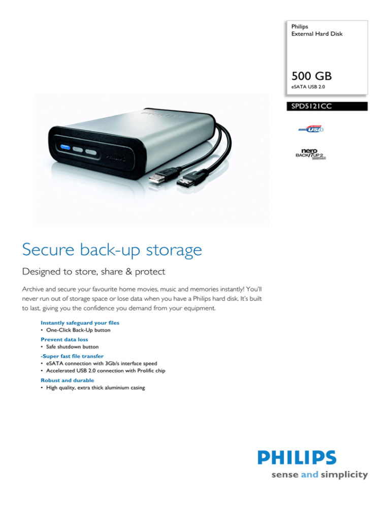 Philips SPD5121C/10 Datasheet Philips SPD5121C/10 Datasheet
