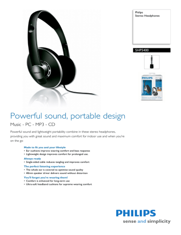Philips SHP5400/00, SHP5400 User manual Philips SHP5400/00, SHP5400 User manual